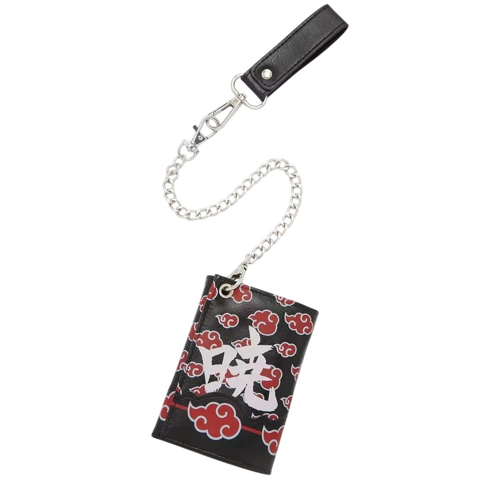Hot Topic Men's Naruto Shippuden Akatsuki Print Anime Trifold Wallet One Sz NWT